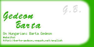 gedeon barta business card
